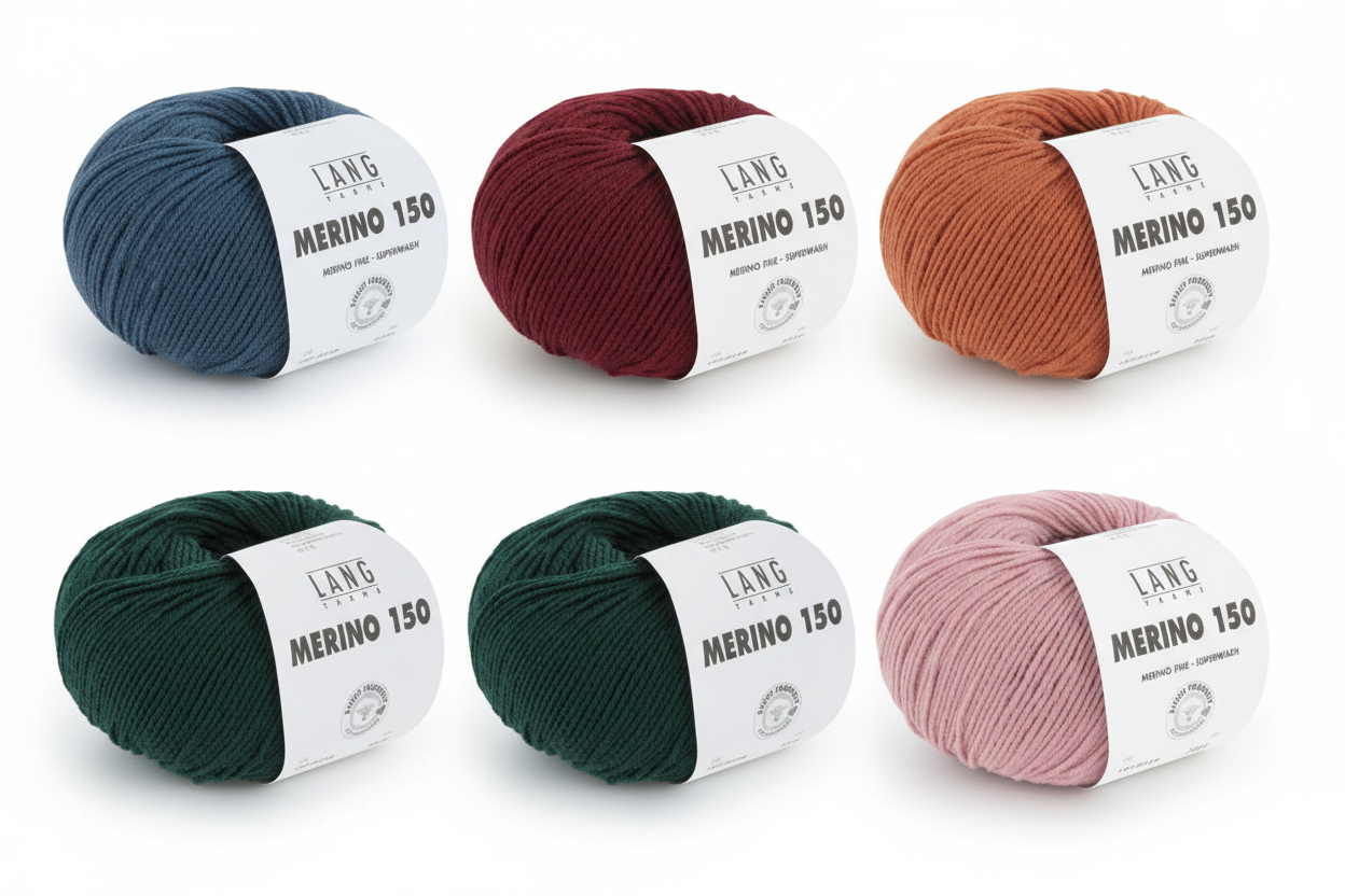 Lang Yarns Merino 150 – kleurencollage